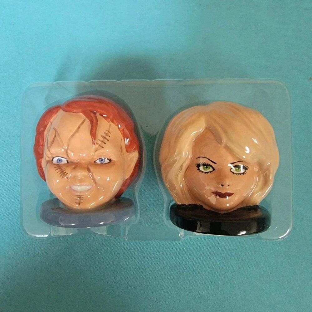 Child's Play Chucky and Tiffany Ceramic Salt and Pepper Shaker Set